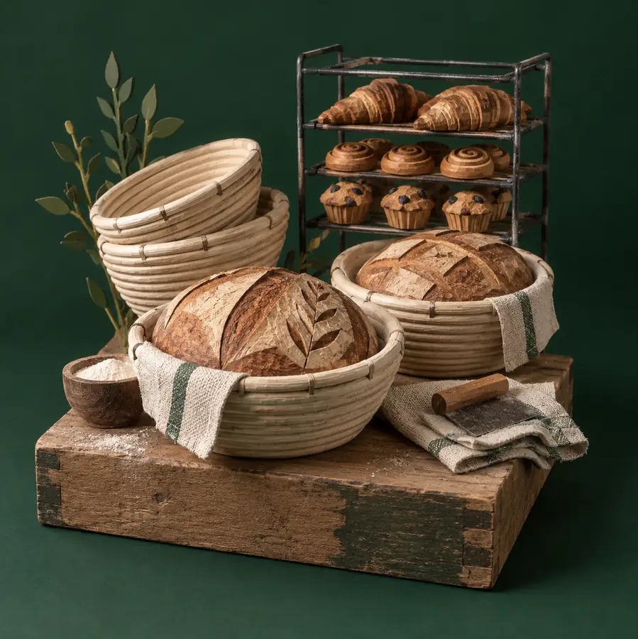 Illustration of bakeries equipment and workspace